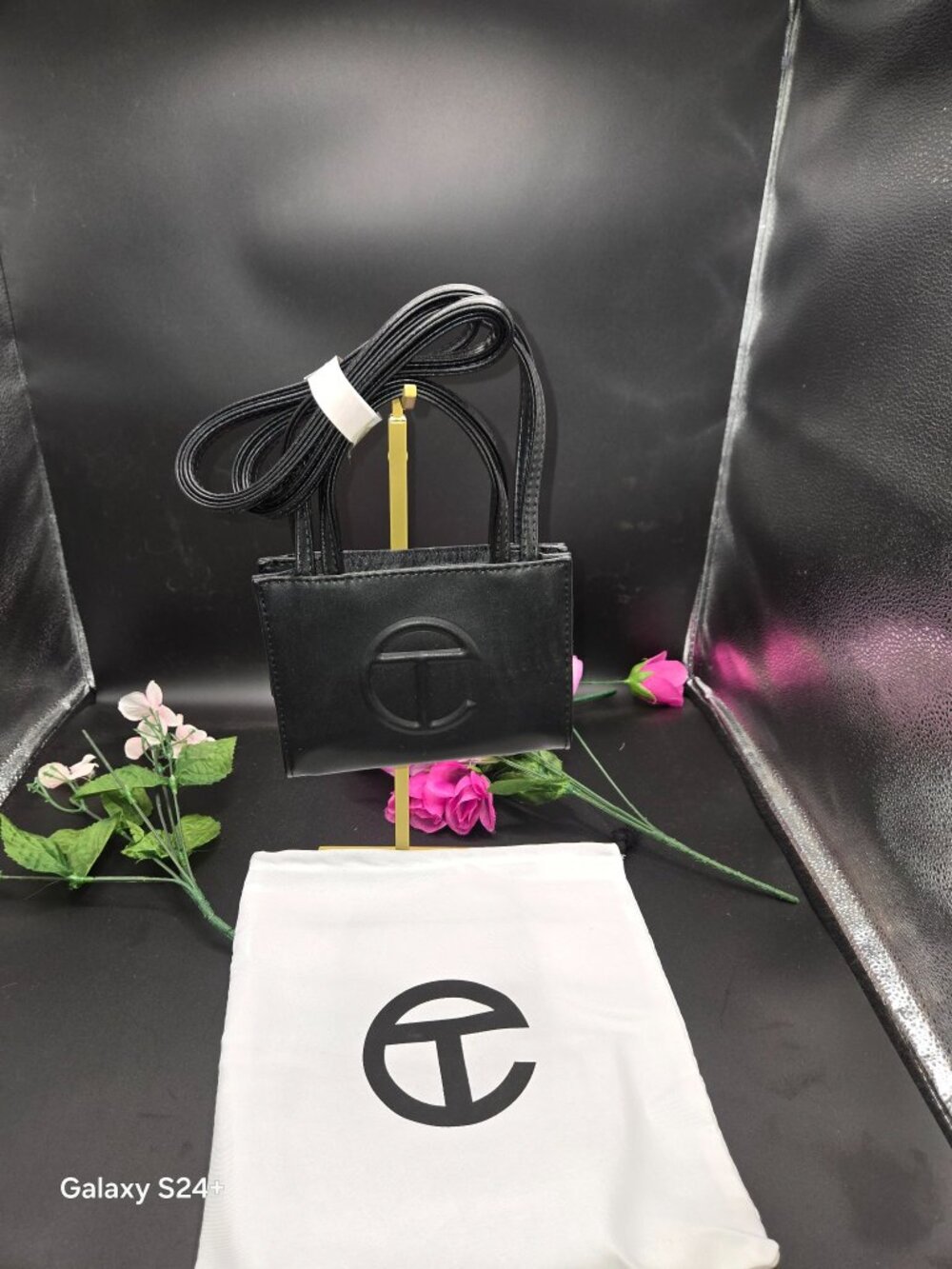 NWT Authentic Telfar Small Shopping Bag Black | Crossbody | Vegan Leather | Dust